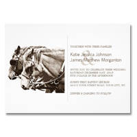 Carriage Horse Equestrian Wedding Invitations